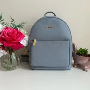 Michael Kors Adina PALE BLUE Medium Backpack Leather Michael Kors Womens Kenly Medium Adina Backpack, Pebbled  main image 4